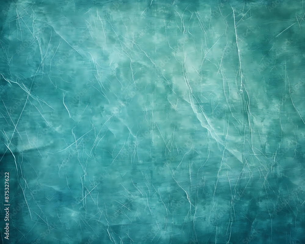 Fototapeta premium Dark green blue turquoise stone concrete paper texture background.