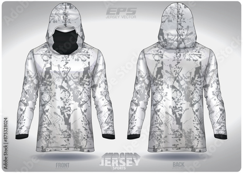 EPS jersey sports shirt vector.White label salad gray stripes pattern design, illustration, textile background for sports long sleeve hoodie