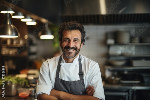 Portrait of a middle aged Caucasian kitchen chef