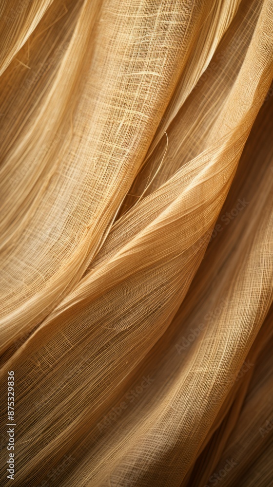 Obraz premium Jute Material Structure Background - Generative AI