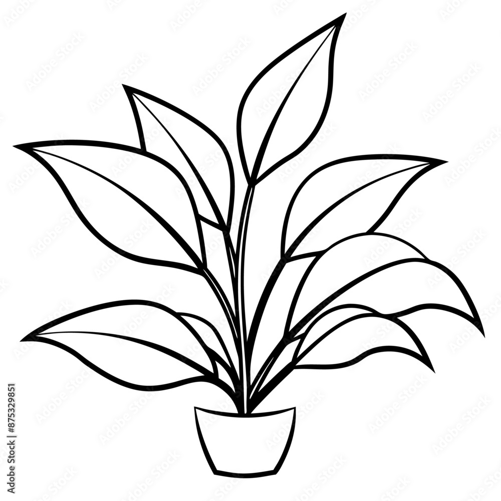 plant outline coloring book page line art illustration digital drawing plant outline coloring book page line art illustration digital drawing