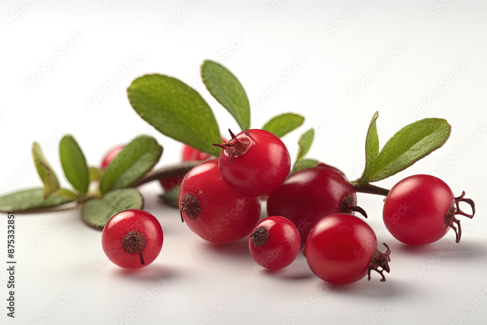 Lingonberries on background. Juicy red berries with leaves, fresh and sweet. Lingonberries on background. Juicy red berries with leaves, fresh and sweet.