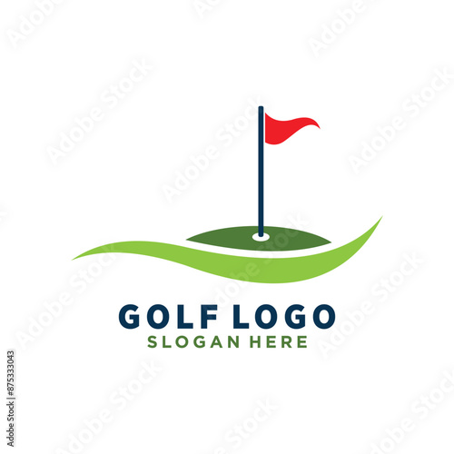 Vector golf logo vector icon stock illustration