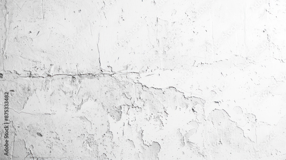 Abstract white cement wall with cracks and holes background Abstract white cement wall with cracks and holes background