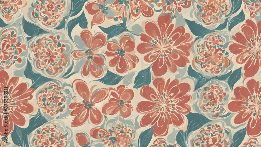 Artifical Intelligence generated seamless floral elements. Abstract Modern Brochure floral Design patterns Artifical Intelligence generated seamless floral elements. Abstract Modern Brochure floral Design patterns
