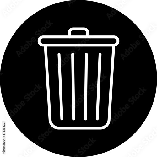 Delete Vector Line White Circle Black