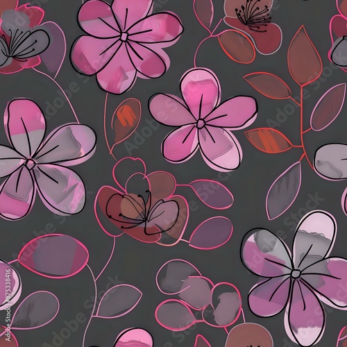 Classic Floral Design with Retro Style