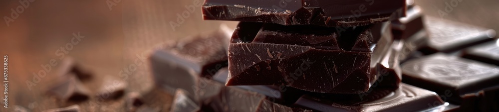 Indulgent Stack of Chocolate Blocks, A Sweet Temptation Indulgent Stack of Chocolate Blocks, A Sweet Temptation