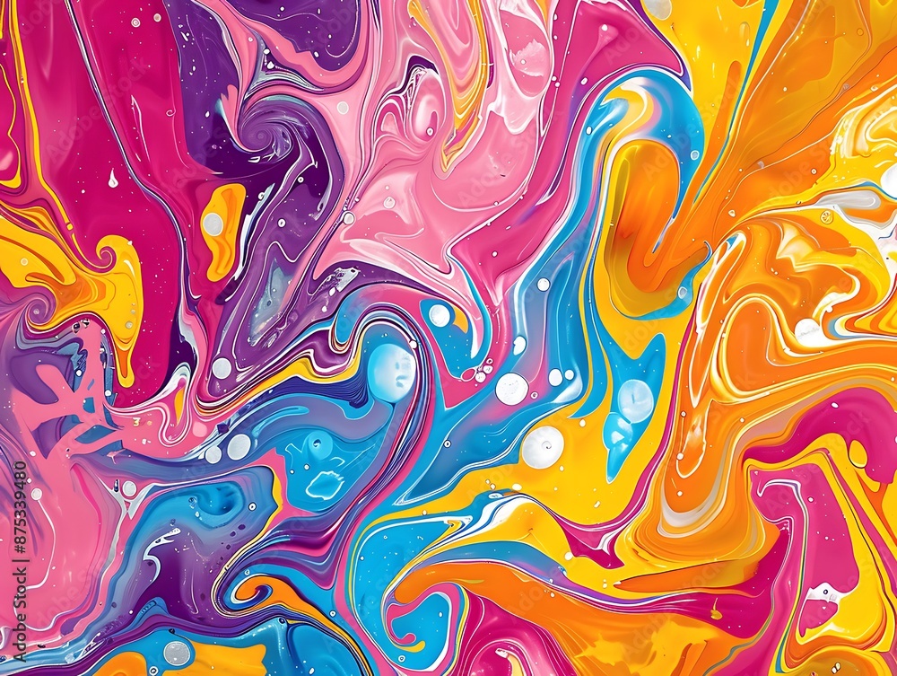 Bright and dynamic marbling background with swirling patterns and color splashes, creating vibrant designs. Bright and dynamic marbling background with swirling patterns and color splashes, creating vibrant designs.
