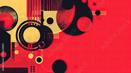 Abstract geometric red background in a flat graphic style . Modern red background. red banner
