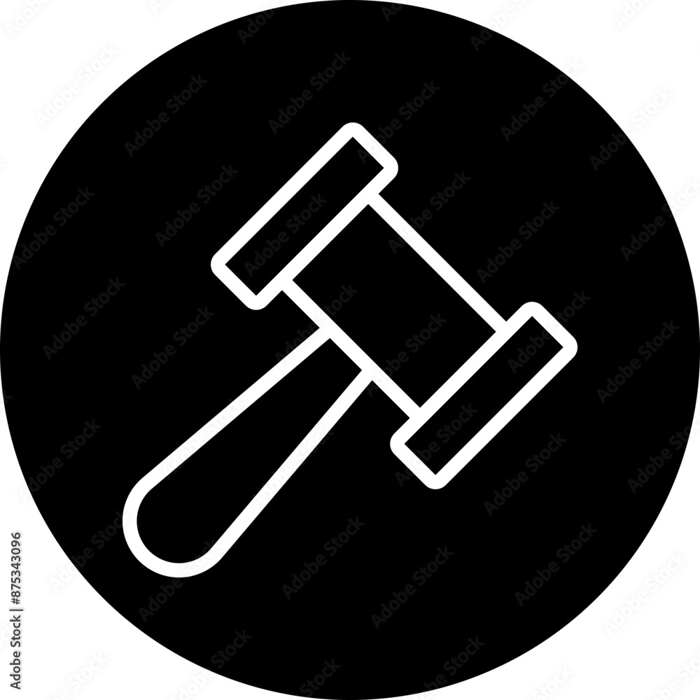 Auction Vector Line White Circle Black Auction Vector Line White Circle Black