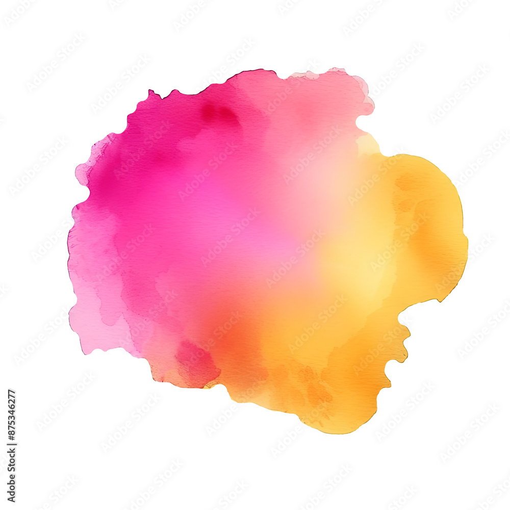 Abstract pink blue watercolor on white background. Generative AI Abstract pink blue watercolor on white background. Generative AI