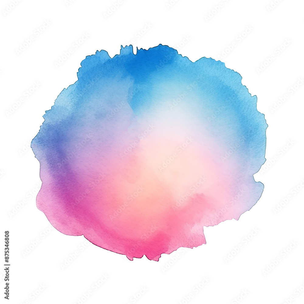 Abstract pink blue watercolor on white background. Generative AI Abstract pink blue watercolor on white background. Generative AI