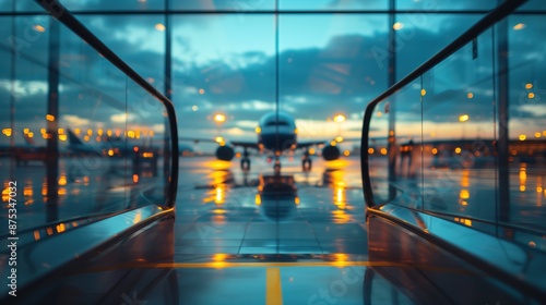 Abstract airport / travel background