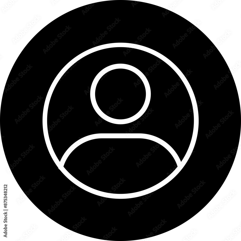 User Vector Line White Circle Black User Vector Line White Circle Black