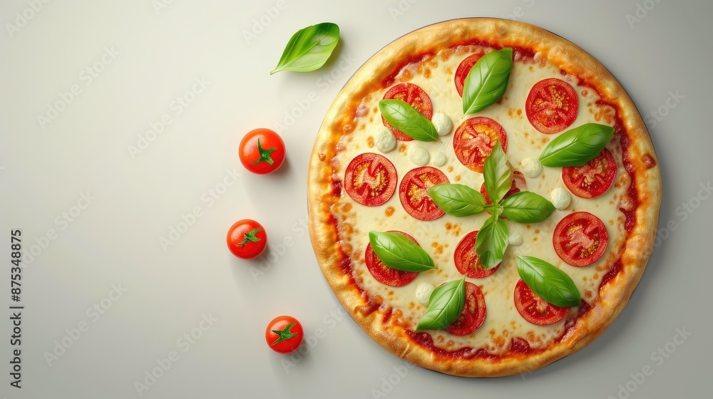 Mouthwatering Pizza with Fresh Greens and Cheese Mouthwatering Pizza with Fresh Greens and Cheese
