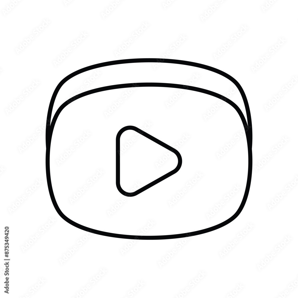 play icon with white background vector stock illustration play icon with white background vector stock illustration