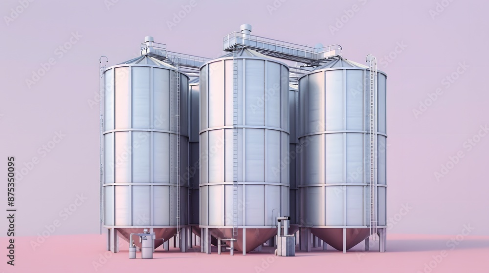3D rendering of factory and machinery models 3D rendering of factory and machinery models