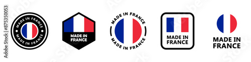 Made in France - vector signs for product packaging label design.