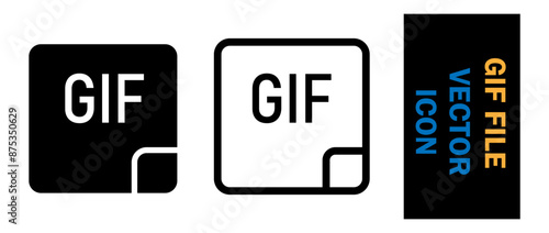 gif File format icon,Document format file icon