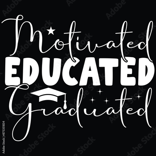 Valokuva Motivated educated graduated