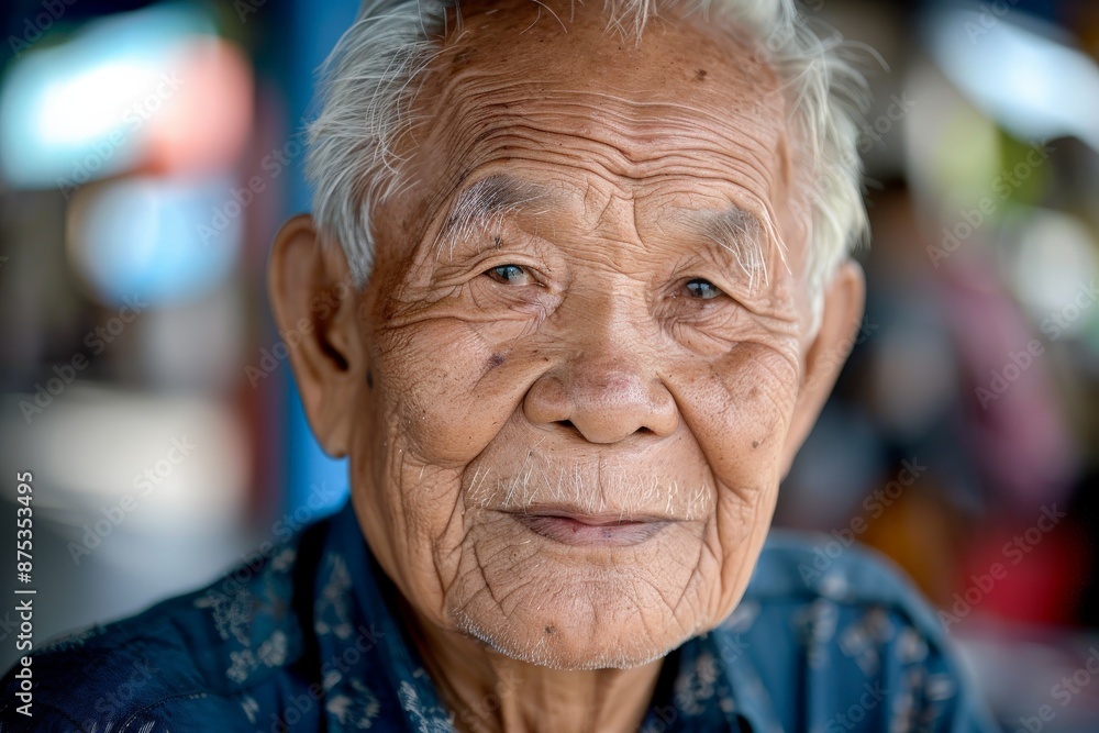 A content elderly man captured in a serene outdoor cafe, enjoying a peaceful moment with a gentle smile on his face symbolizing relaxation and the simple joys of life. A content elderly man captured in a serene outdoor cafe, enjoying a peaceful moment with a gentle smile on his face symbolizing relaxation and the simple joys of life.