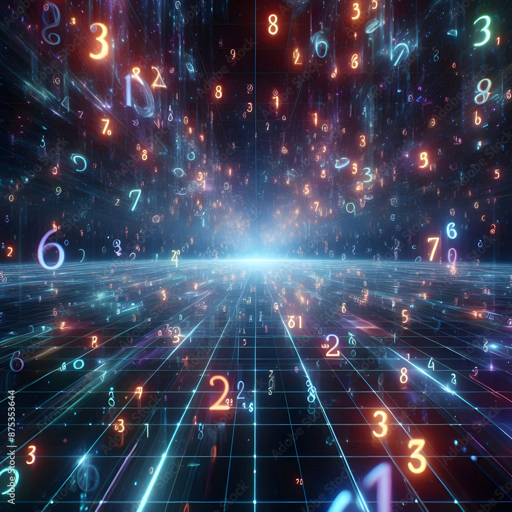 Fototapeta premium numbers path energy of fractal realms