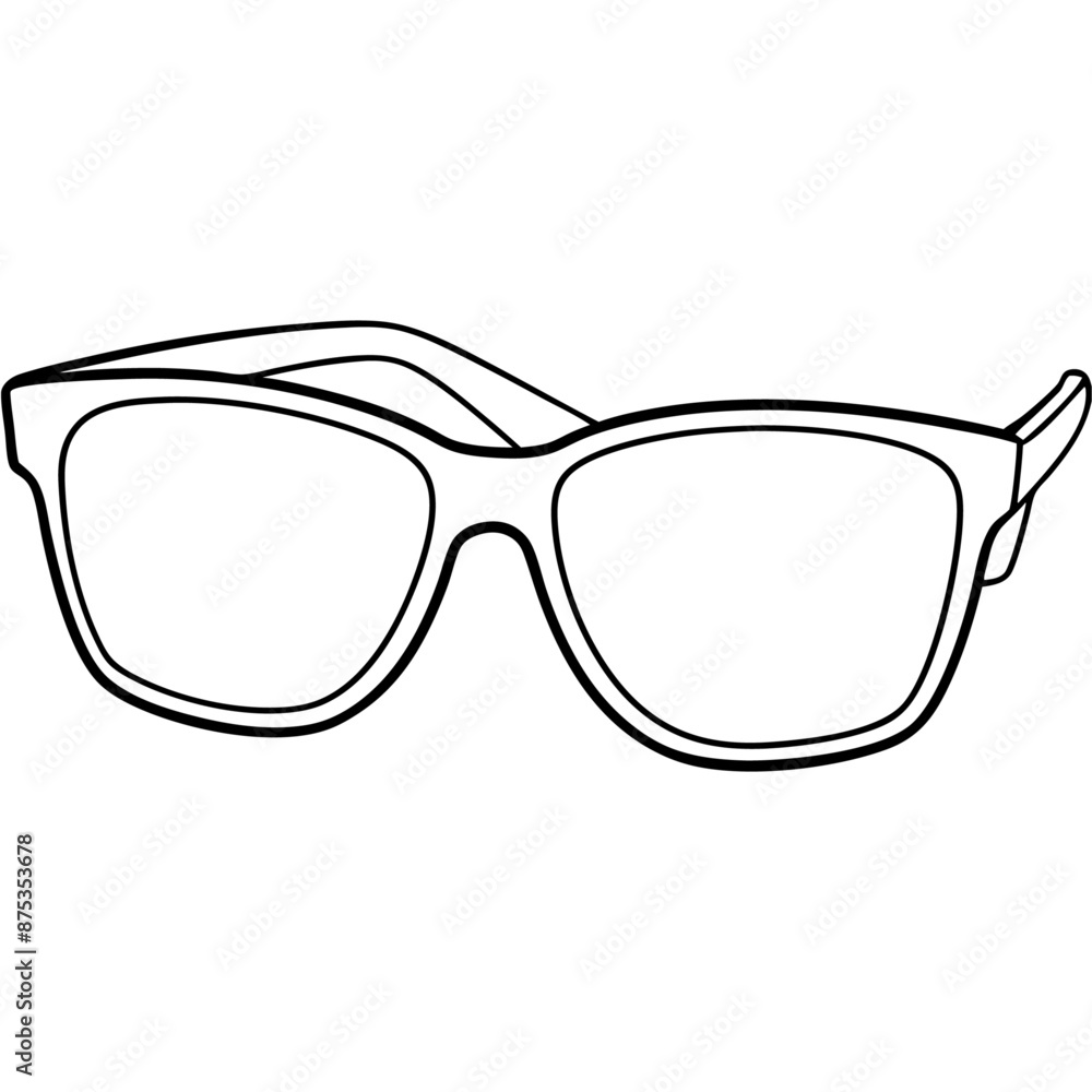 Fototapeta premium sunglasses outline coloring book page line art illustration digital drawing