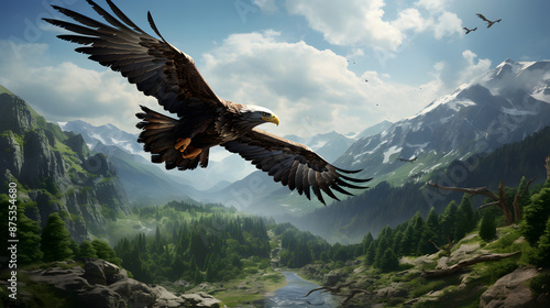 Eagle in nature realistic