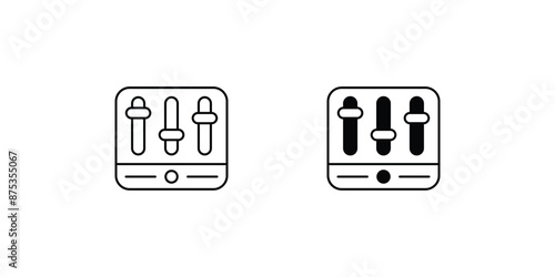 equalizer icon with white background vector stock illustration