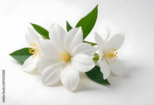 jasmine white flower isolated on white background 