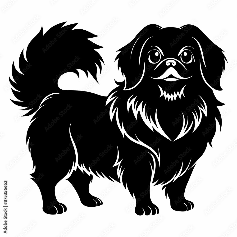 pekingese-dog-silhouette-vector pekingese-dog-silhouette-vector