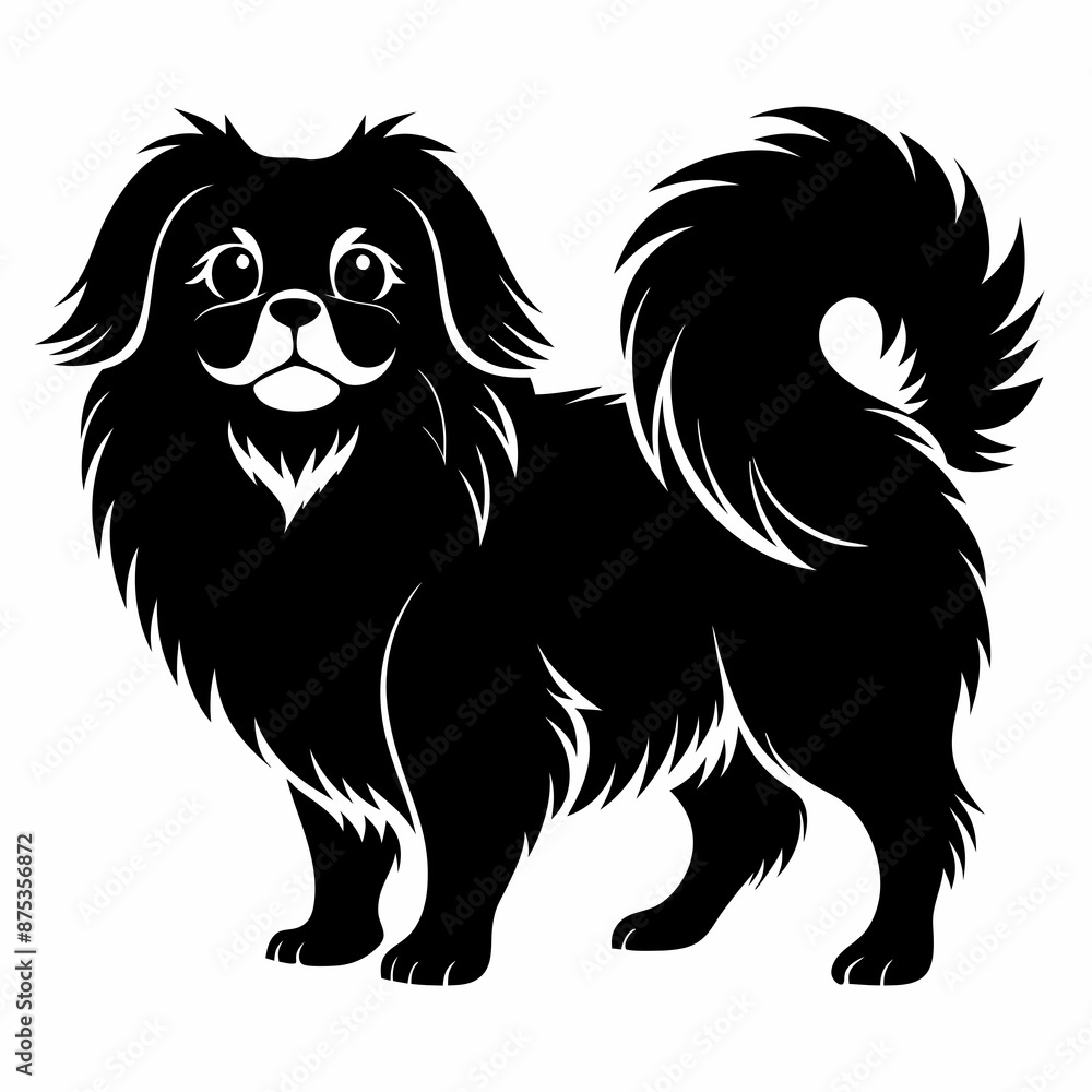 pekingese-dog-silhouette-vector pekingese-dog-silhouette-vector