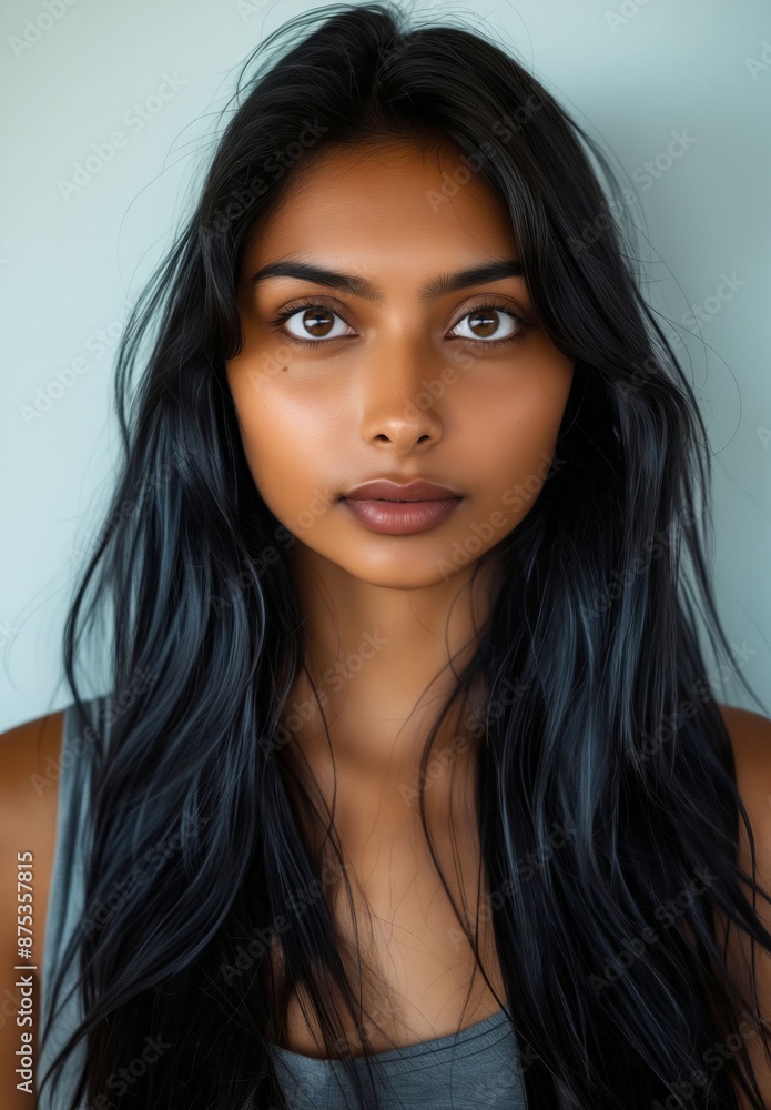 A beautiful woman with long black hair. A beautiful woman with long black hair.
