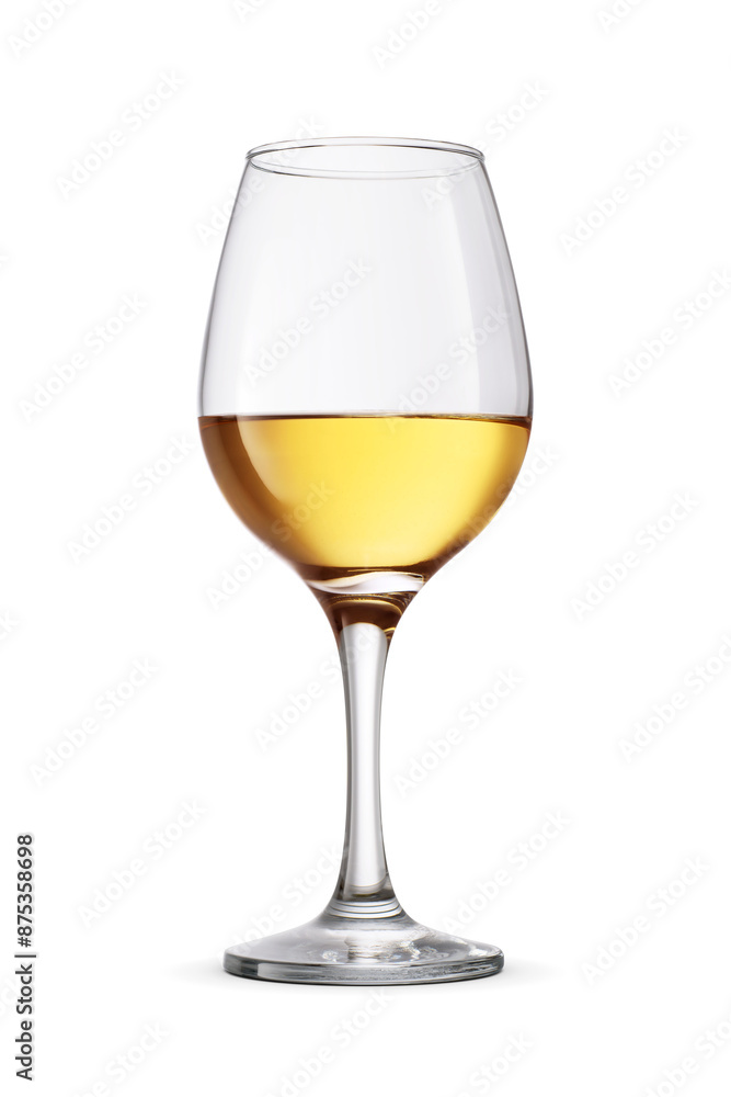 One white wine glass goblet isolated. Transparent PNG image. One white wine glass goblet isolated. Transparent PNG image.