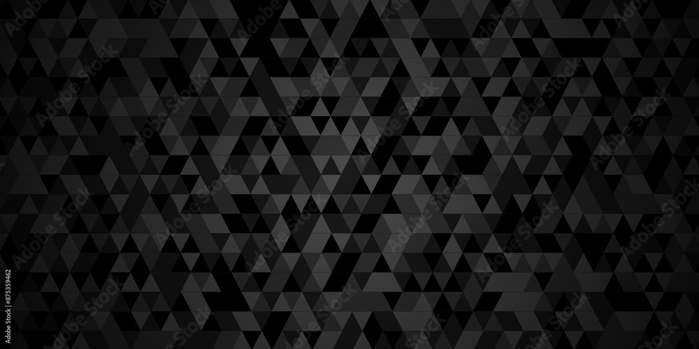 Vector geometric seamless technology gray and black triangle element light background. Abstract digital grid light pattern black Polygon Mosaic triangle Background, business and corporate background. Vector geometric seamless technology gray and black triangle element light background. Abstract digital grid light pattern black Polygon Mosaic triangle Background, business and corporate background.