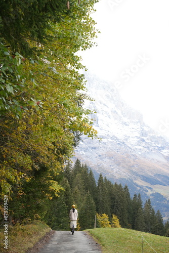 hiking in the mountains