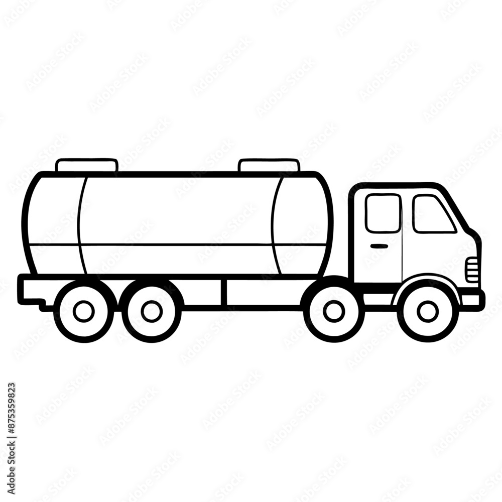 tanker truck outline coloring book page line art illustration digital drawing tanker truck outline coloring book page line art illustration digital drawing