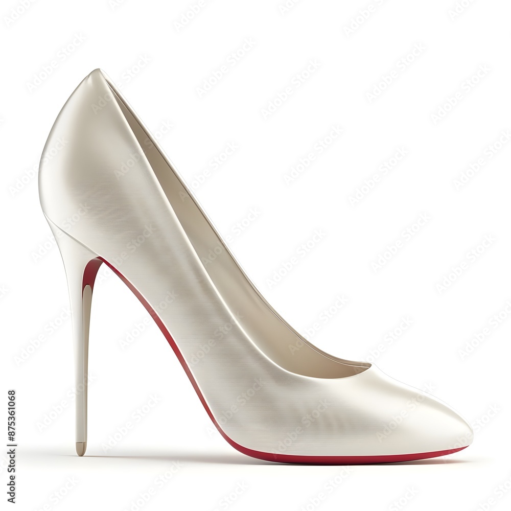 A single high heels isolated on white background A single high heels isolated on white background