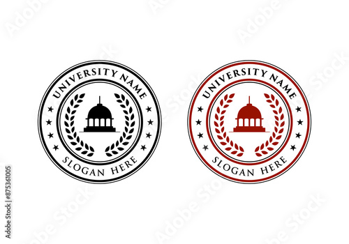 dome and wheat emblem logo vector