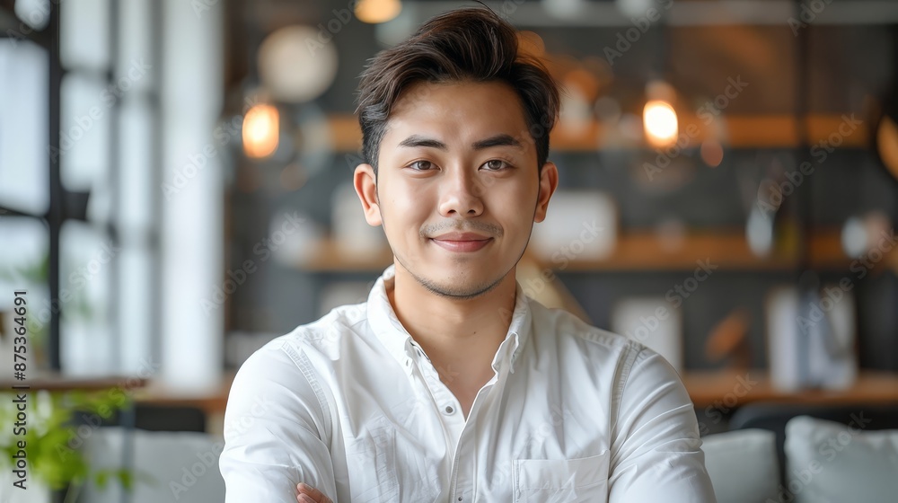 Portrait of young handsome asian beauty smile man Portrait of young handsome asian beauty smile man