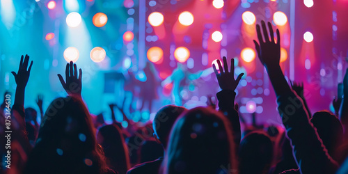 Wallpaper Mural Silhouettes of a Crowd Enjoying a Concert Torontodigital.ca