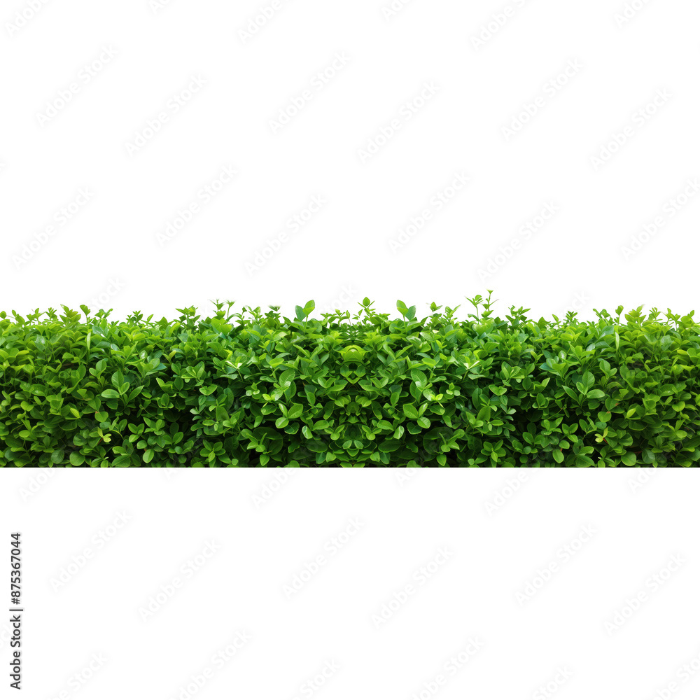 Trimmed green hedge isolated on a transparent background. Trimmed green hedge isolated on a transparent background.