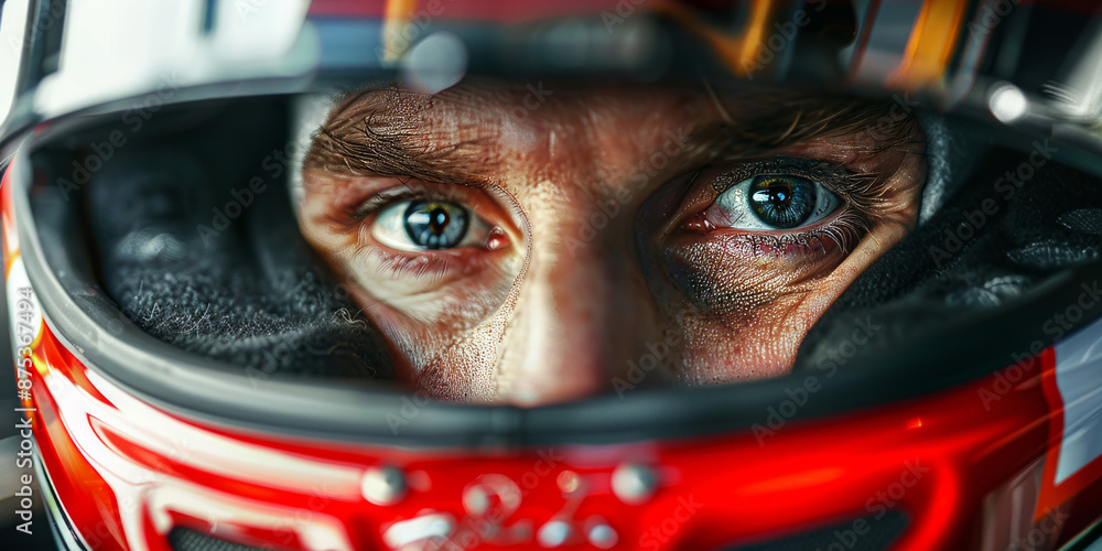 Close-up of a Race Car Driver's Eyes Close-up of a Race Car Driver's Eyes