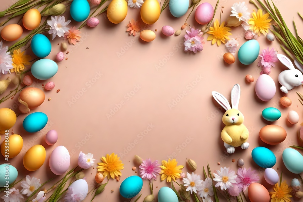frame of easter eggs frame of easter eggs
