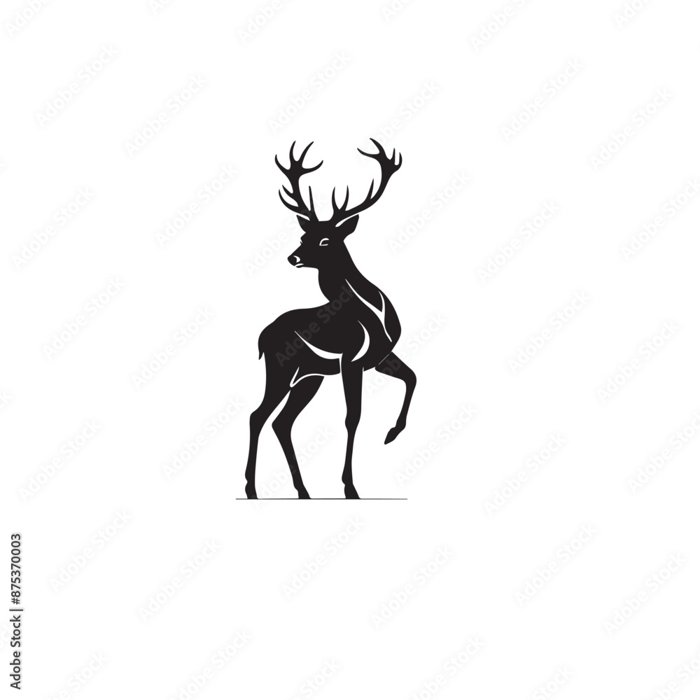 Fototapeta premium Deer silhouette vector
