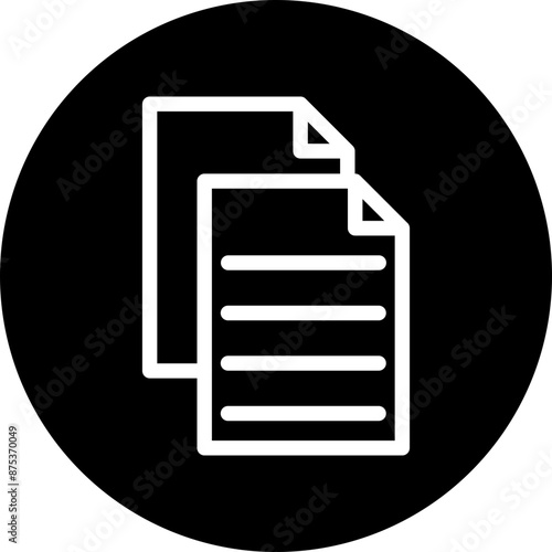 Duplicate Vector Line White Circle Black