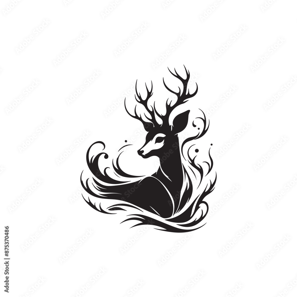Deer silhouette vector Deer silhouette vector
