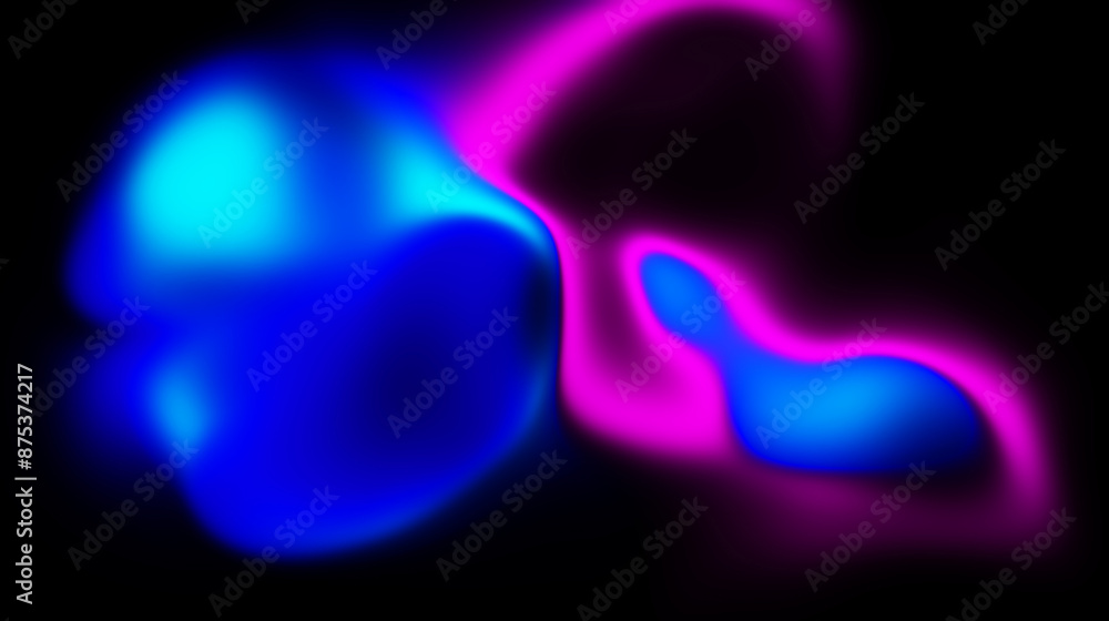 Vibrant abstract digital artwork with glowing blue and pink neon shapes on a black background, perfect for modern design projects Vibrant abstract digital artwork with glowing blue and pink neon shapes on a black background, perfect for modern design projects
