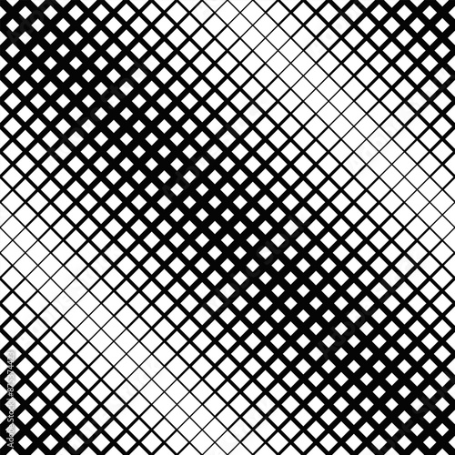 Geometrical seamless diagonal square pattern background design - abstract black and white vector illustration
